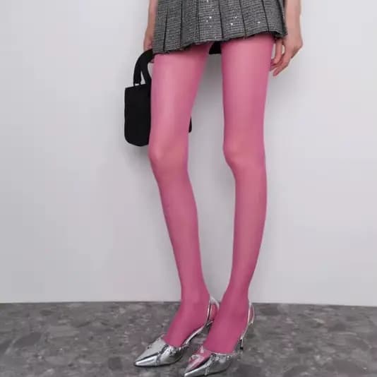 Collants érotiques rose vif