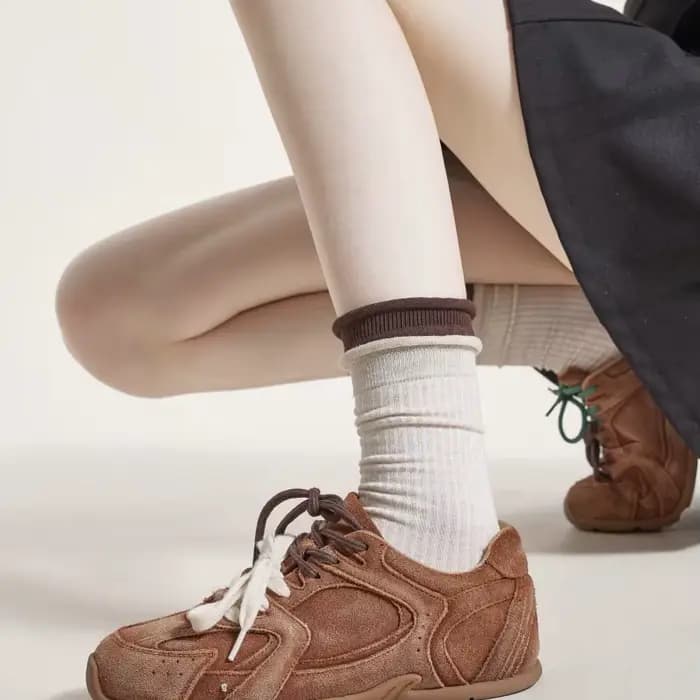 Chaussettes Midtube assorties à Double nervuré pour femmes