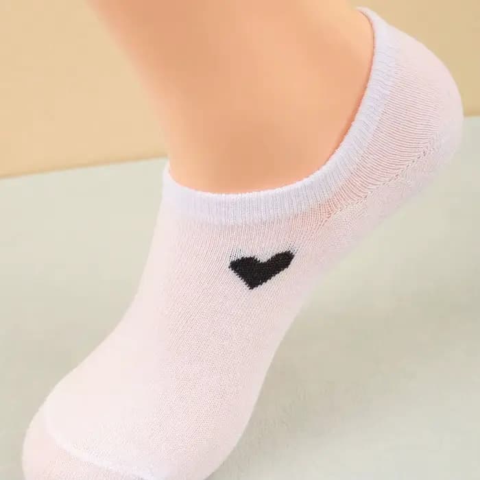 Chaussettes No-Show pour femmes – Motif cœur