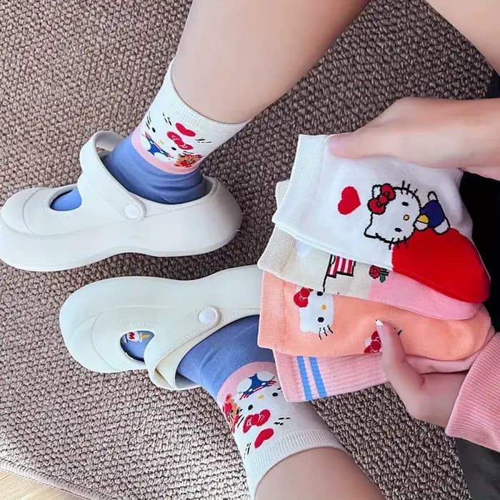 5 paires de chaussettes mignonnes pour l'automne et l'hiver, design doux et confortable pour vous garder au chaud et heureux les jours froids !