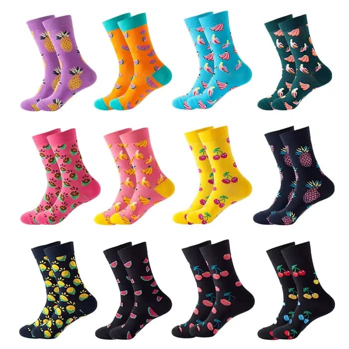Ensemble de chaussettes tendance 10 pièces (5 paires) |   Nouvelles chaussettes unisexes en coton respirant pour le sport, le Style décontracté et Hip Hop, imprimés de nouveauté amusants