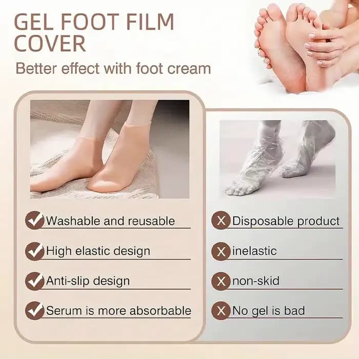 1 paire de chaussettes en Silicone pour femmes
