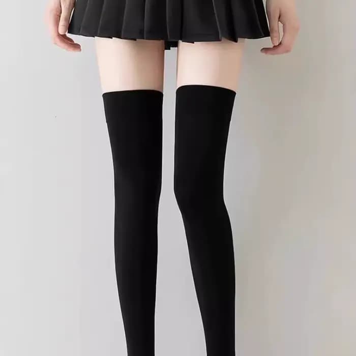 Bas cuissardes noirs pour femmes