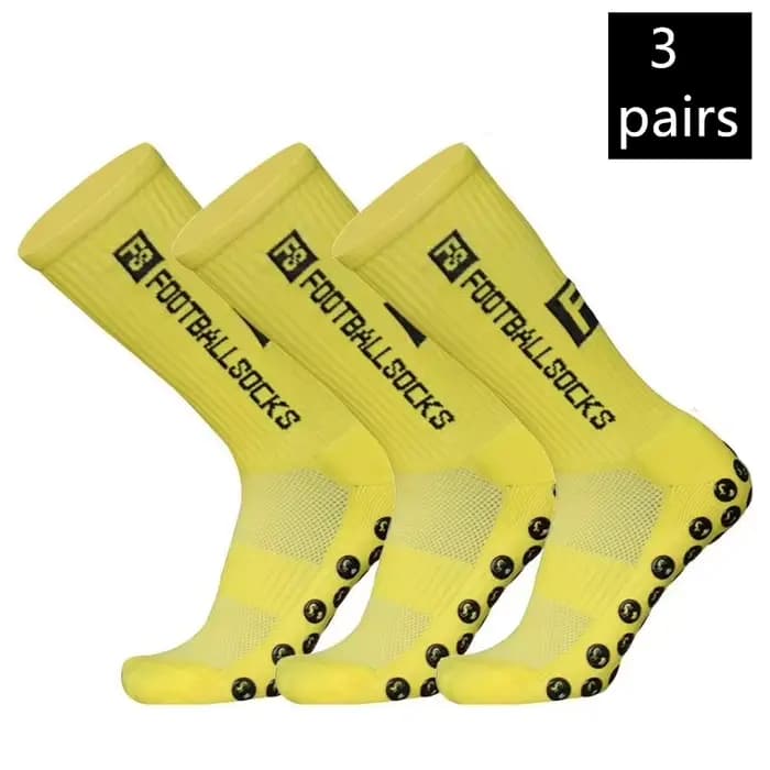 Nouveaux hommes femmes et jeunesse sport respirant chaussettes de football carré silicone antidérapant poignée
