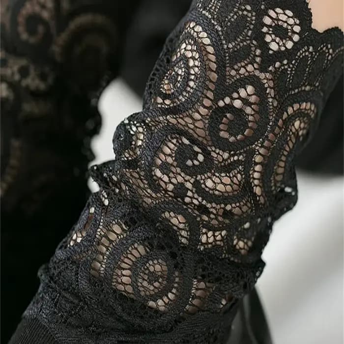 Chaussettes Sexy en dentelle florale pour femmes