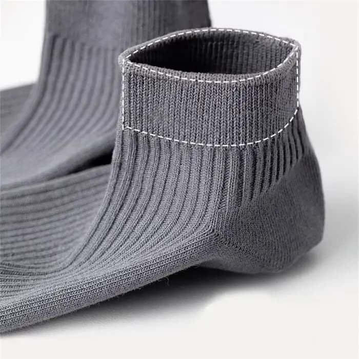 5 paires de chaussettes en coton côtelé pour hommes et femmes