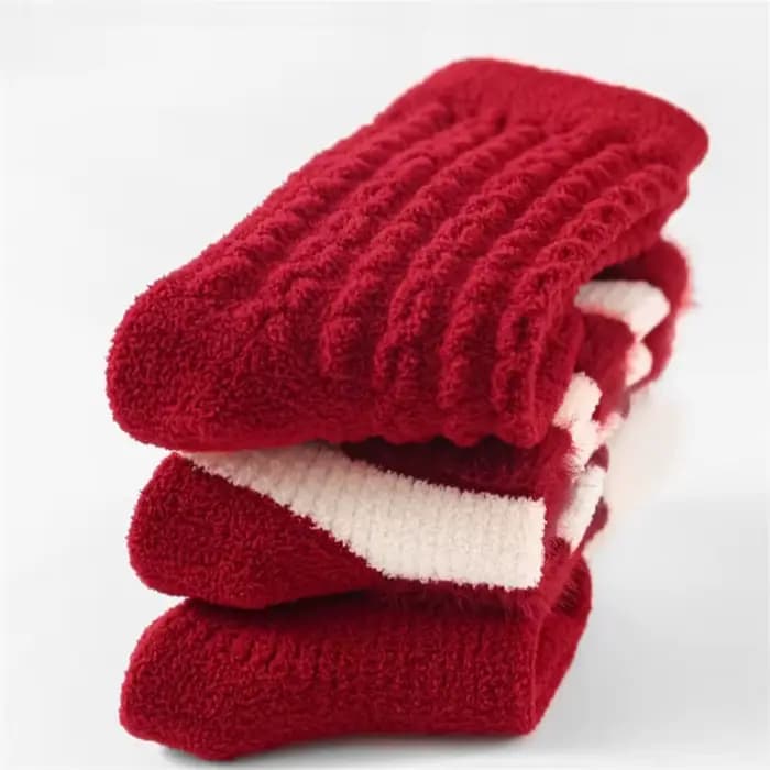 Chaussettes rouges épaisses d'hiver pour bébé