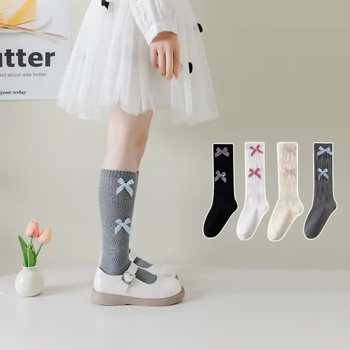 Chaussettes longues en coton pour filles