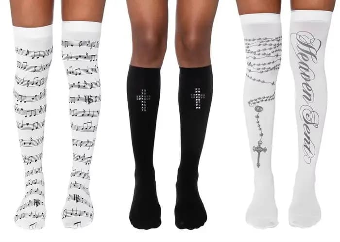 Chaussettes aux genoux Y2k