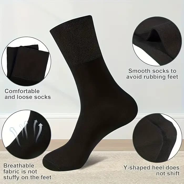 1 paire de chaussettes diabétiques pour hommes et femmes