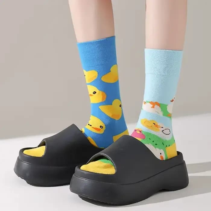 1 paire homme femmes chaussette originale AB marée chaussettes Van Gogh phare animaux marins chaussettes quatre saisons unisexe pour cadeau d'anniversaire