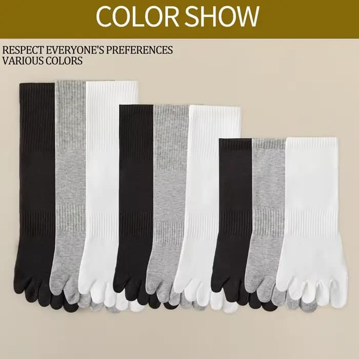 3 paires de chaussettes à bout en coton pour hommes
