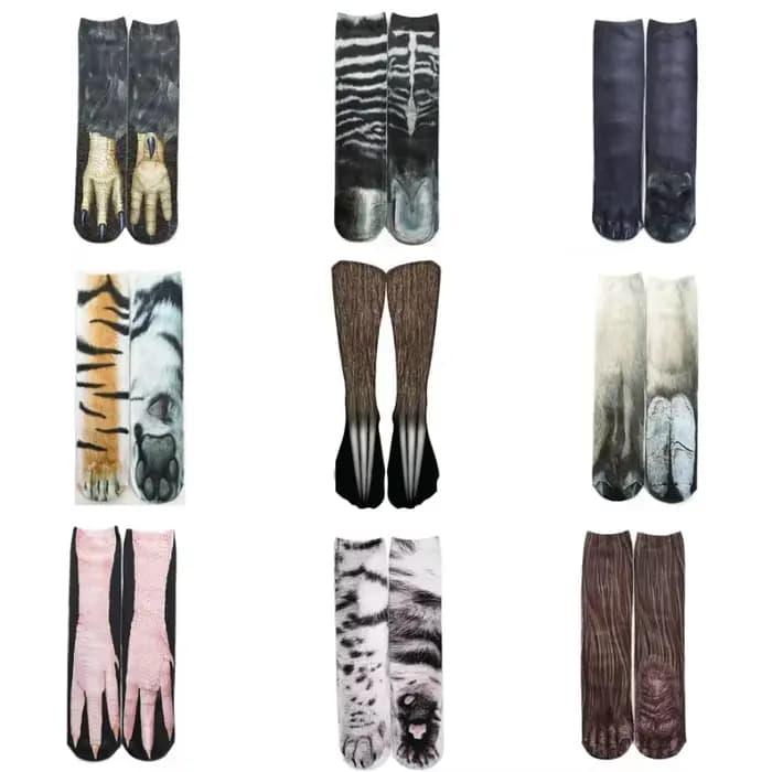 Chaussettes mignonnes imprimées en 3D pour hommes et femmes