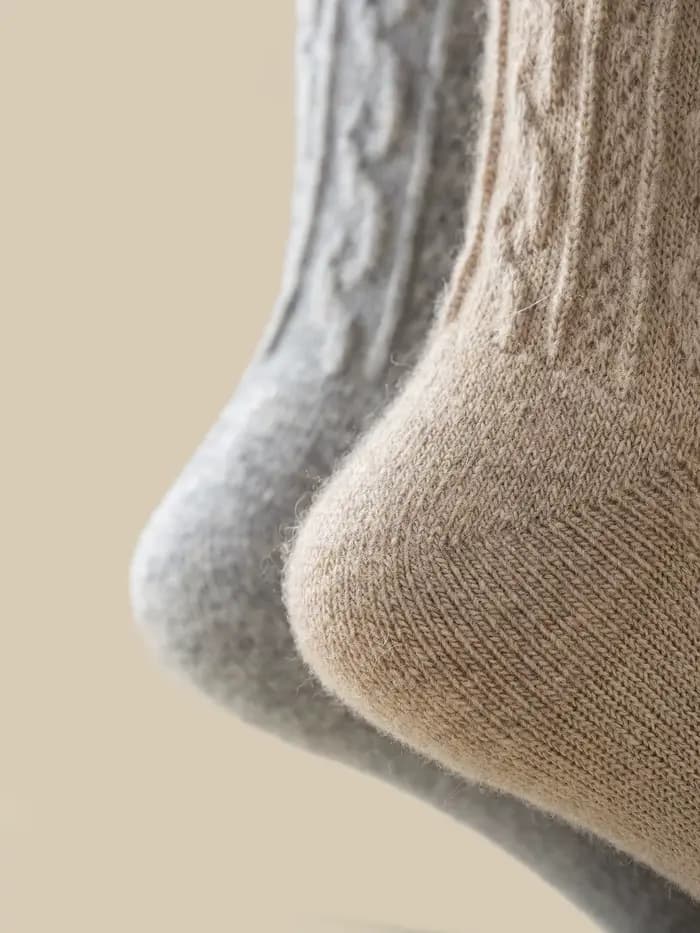 Chaussettes longues en laine mérinos 100% pour femmes