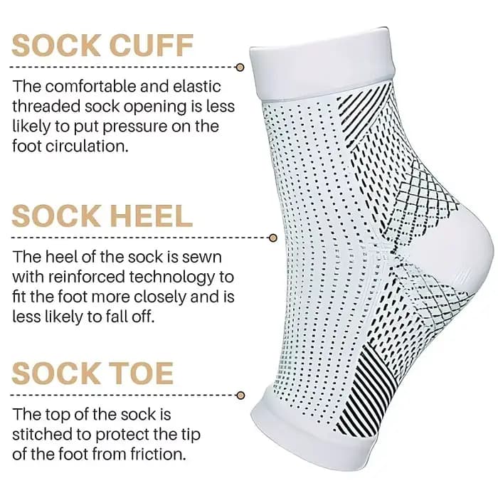 1 paire de chaussettes de neuropathie pour femmes/hommes