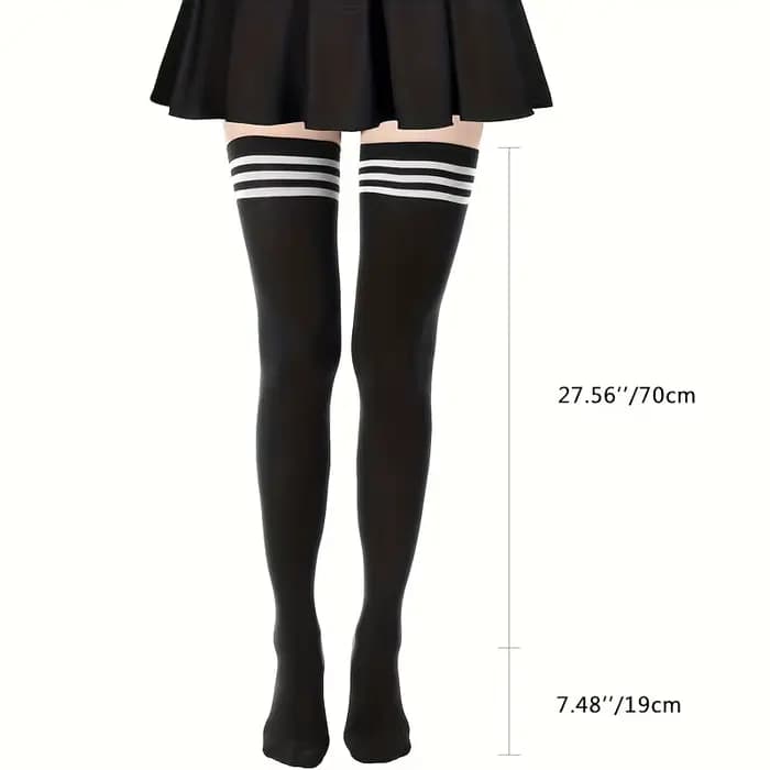 1 paire de chaussettes hautes pour femmes