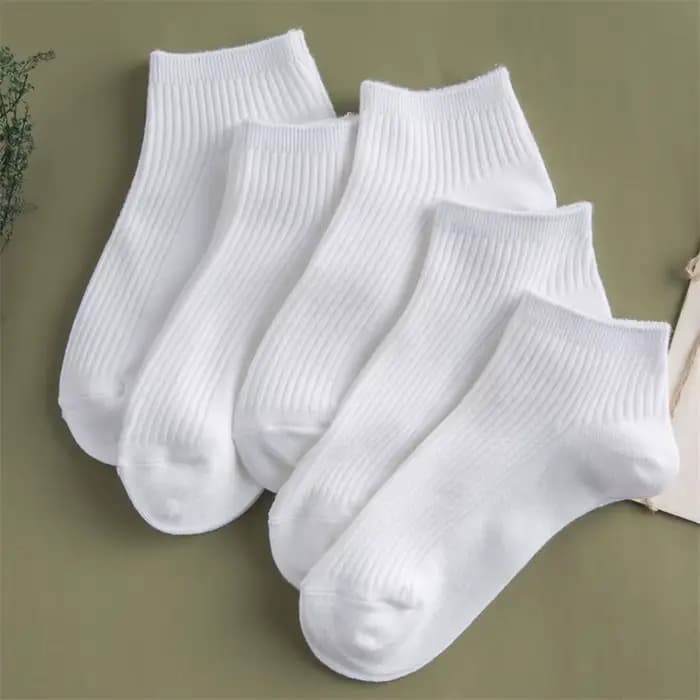 5 paires de chaussettes en pur coton pour femmes