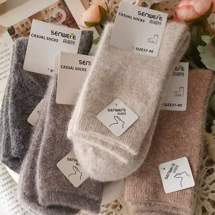 Chaussettes en laine pour femmes automne hiver