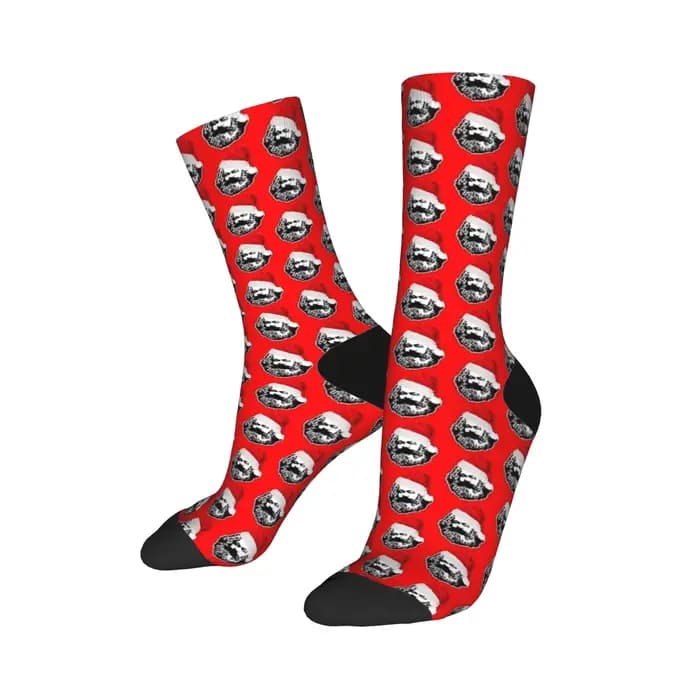 Chaussettes imprimées Santa Karl Marx