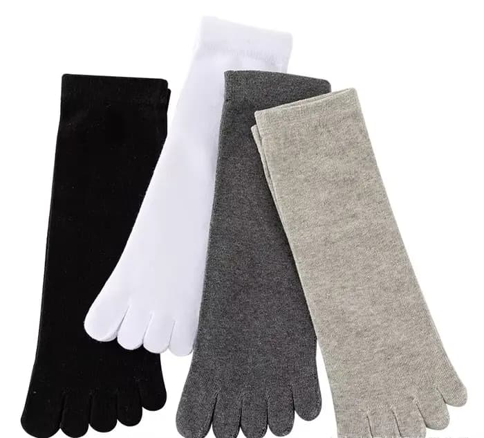 Chaussettes en coton à cinq doigts pour hommes