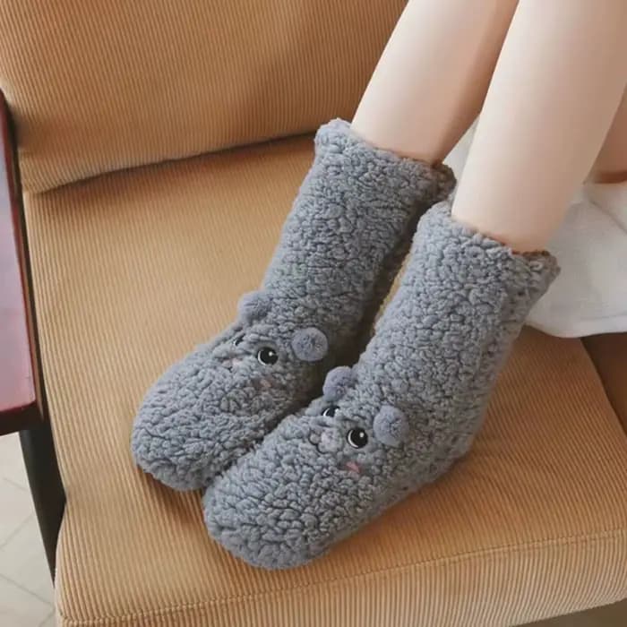 Chaussettes polaires brodées pour femmes