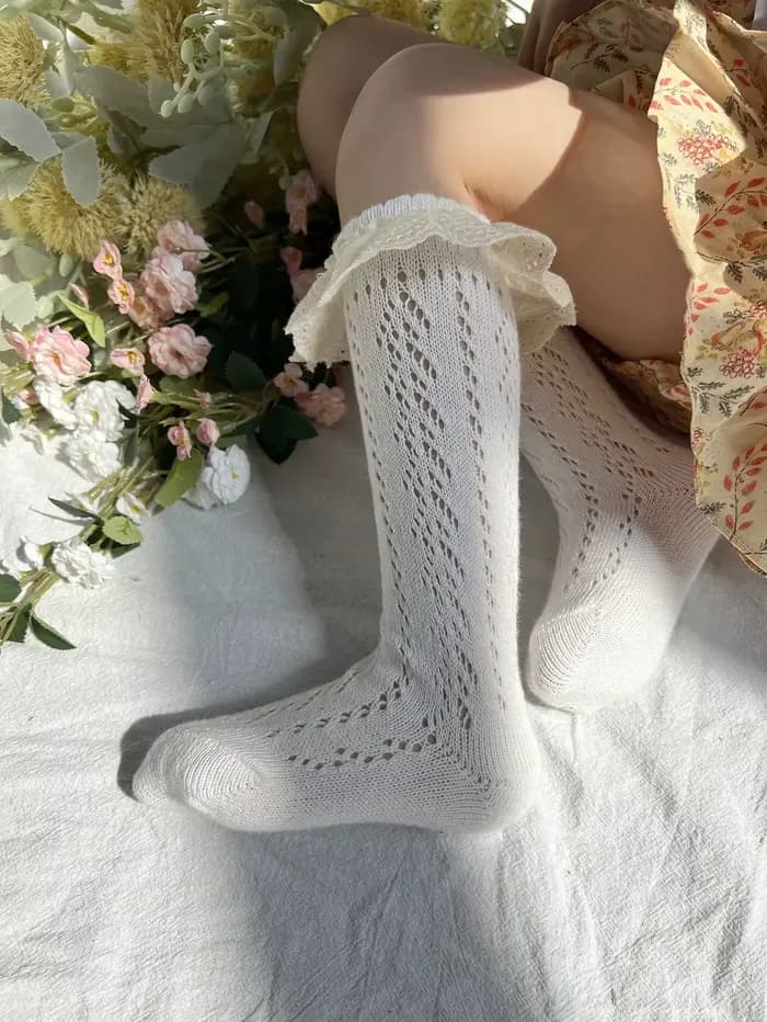 Chaussettes hautes pour bébés filles