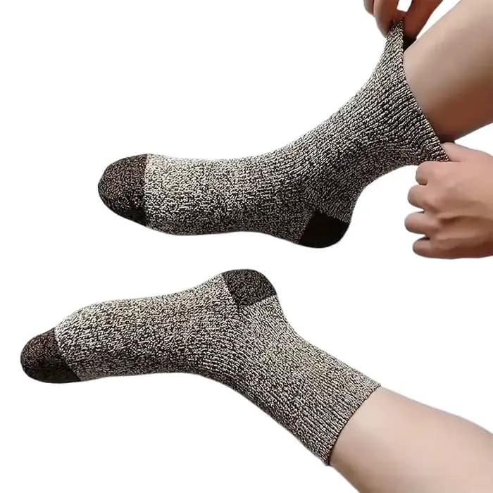 5 paires de chaussettes mi-mollet en laine mérinos pour hommes et femmes