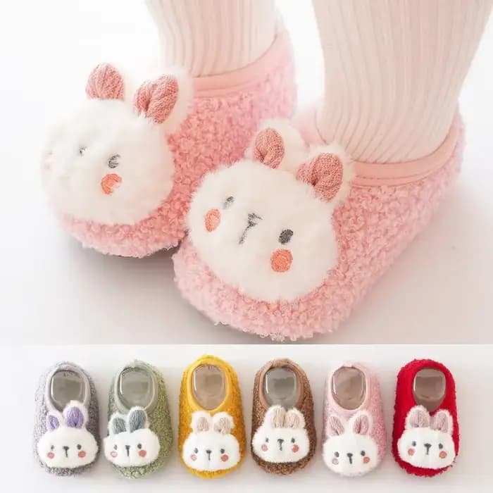 Chaussons de sol en peluche pour bébé