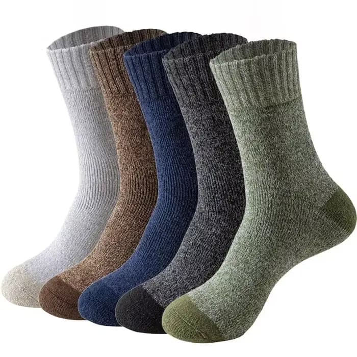 5/10 paires de chaussettes en laine mérinos pour hommes et femmes