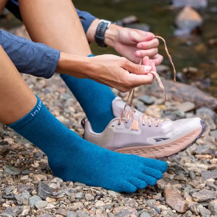 Chaussettes à cinq doigts Injinji Coolmax, chaussettes de sport décontractées à orteils séparés