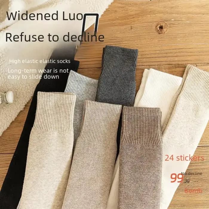 Chaussettes hautes en cachemire pour femmes, doublure pelucheuse, bonneterie d'hiver confortable, couvre-jambes, chaussettes au-dessus du genou, bas chauds et épais, best-seller