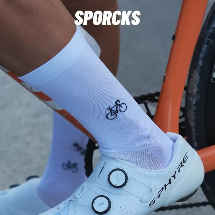 Sporcks Chaussettes de cyclisme à motif de vélo