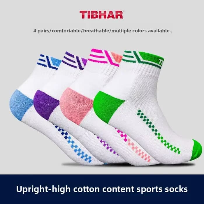 TIBHAR chaussettes de sport respirantes pour tennis de table pour hommes et femmes