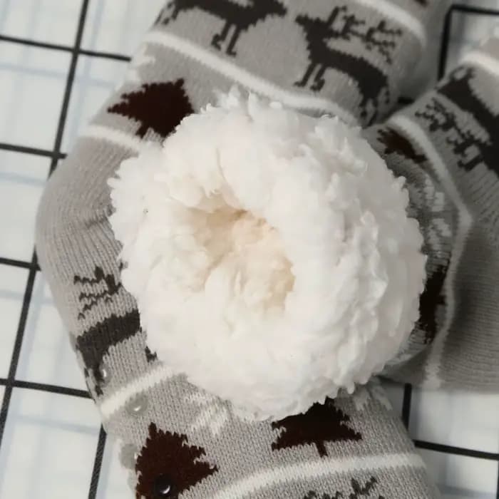 Moelleux hommes chaussette thermique hiver chaud court doux antidérapant sol flou polaire peluche poignée dormir