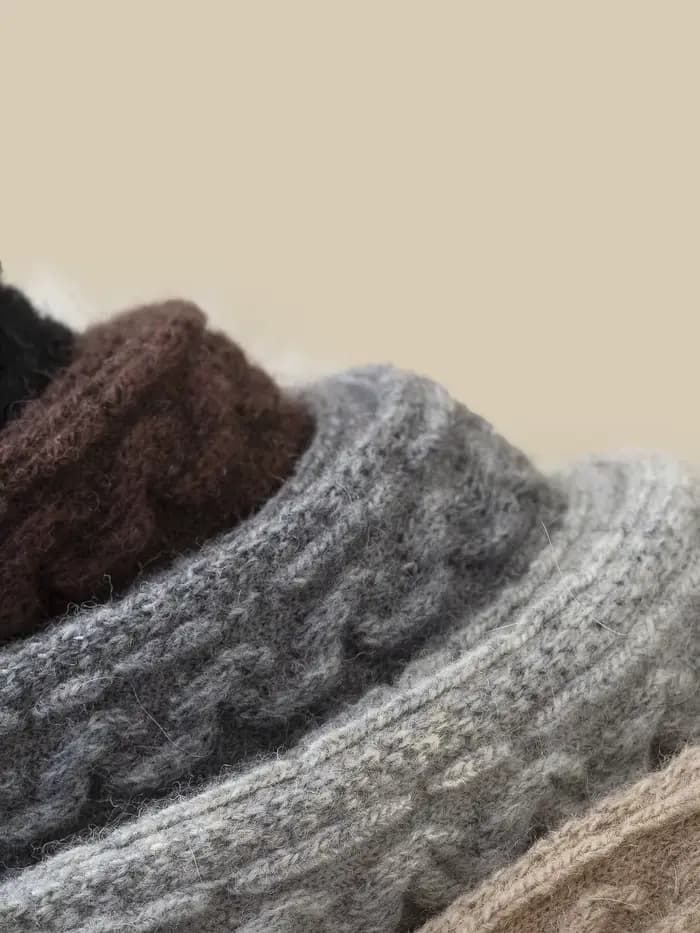 Chaussettes longues en laine mérinos 100% pour femmes