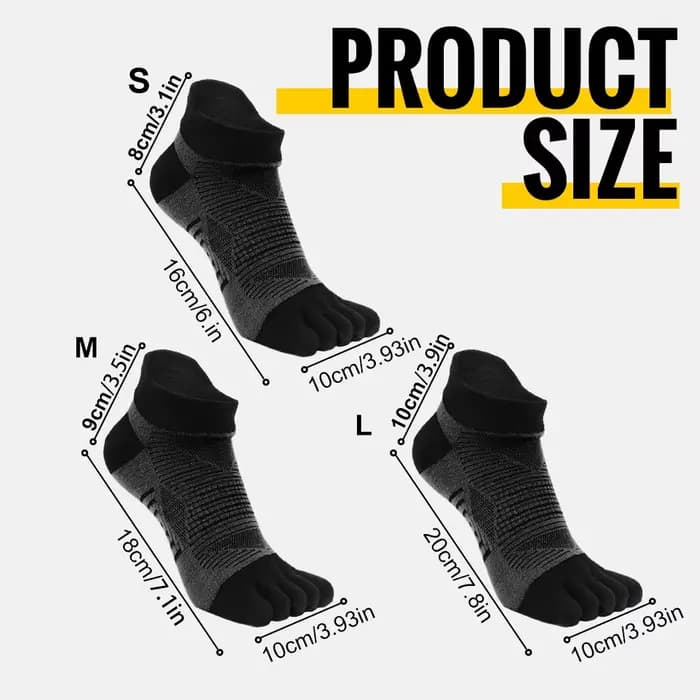 COOLMAX chaussettes de sport à cinq doigts bout Invisible course athlétique randonnée en plein air