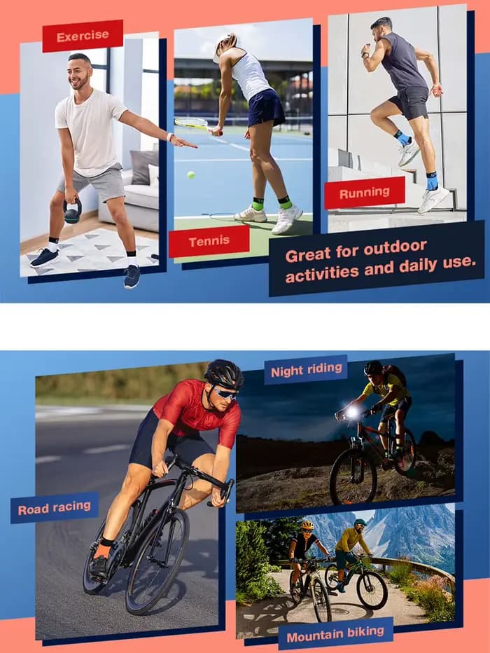 1 paire de chaussettes de cyclisme pour performance athlétique pour hommes et femmes