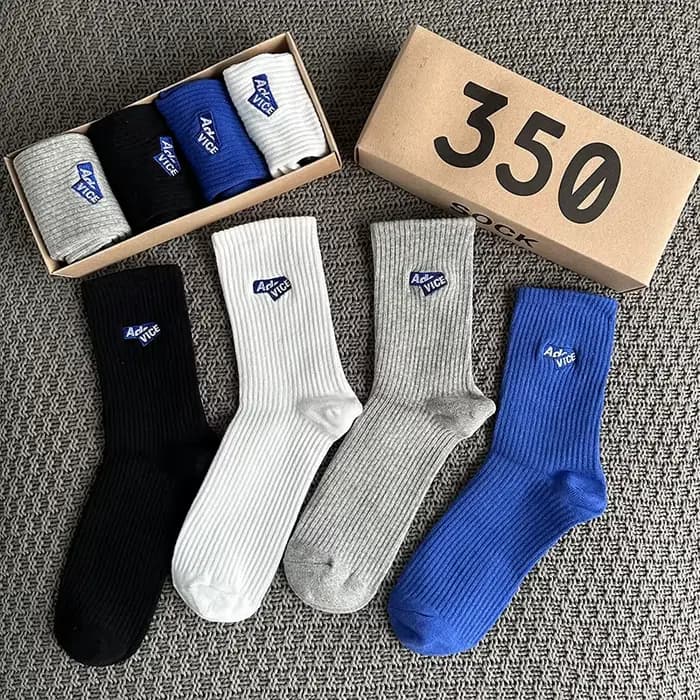4 paires/boîte chaussettes homme cadeau coton Ventilation mâle femme