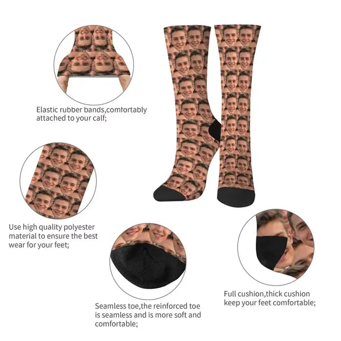 Chaussettes personnalisées avec photo