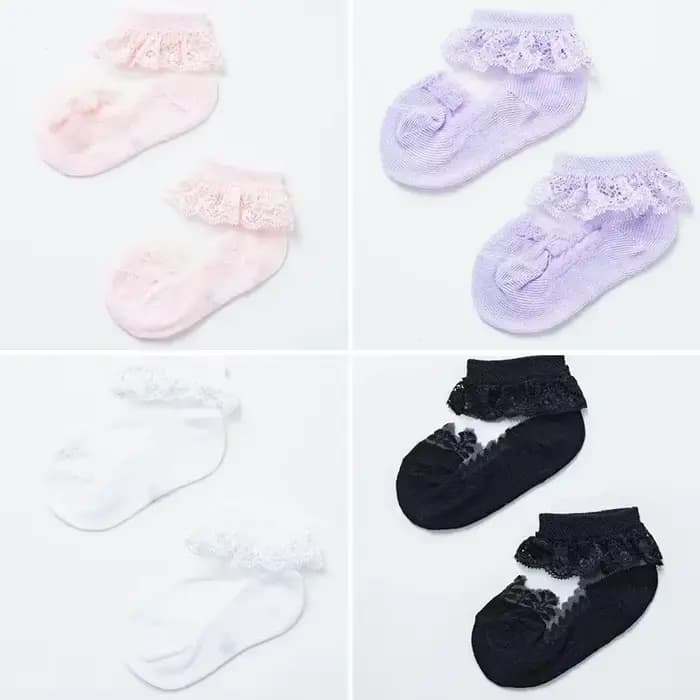 Chaussettes d'été à volants pour petites filles