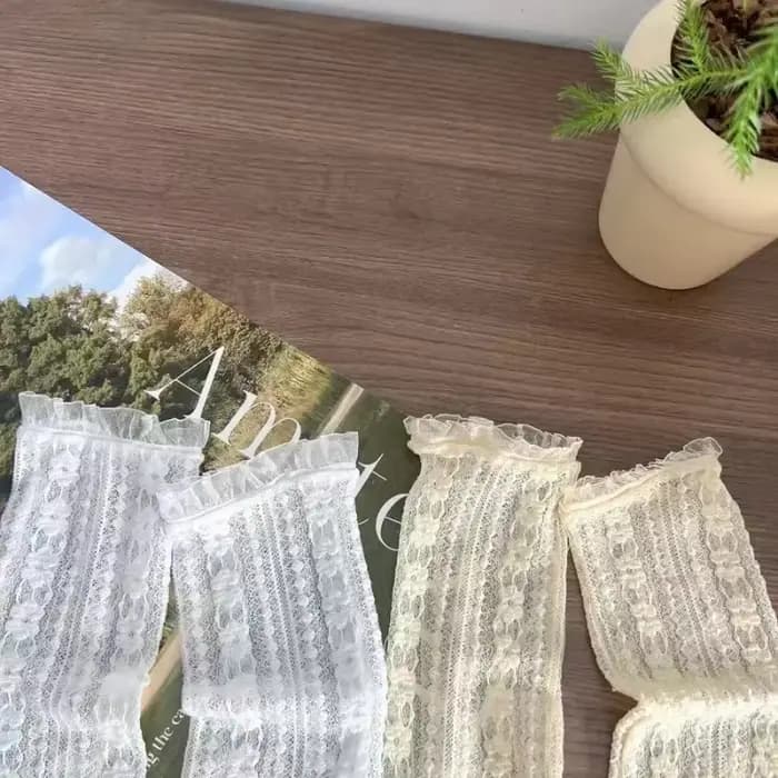 AdtosLovely-Bas en dentelle longueur genou pour filles, style royal, doux, princesse, chaussettes pour tout-petits, jolies fleurs, chaussette Lolita japonaise