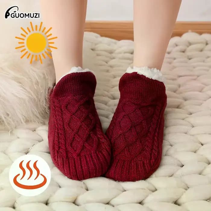 Chaussettes chauffantes électriques en polaire