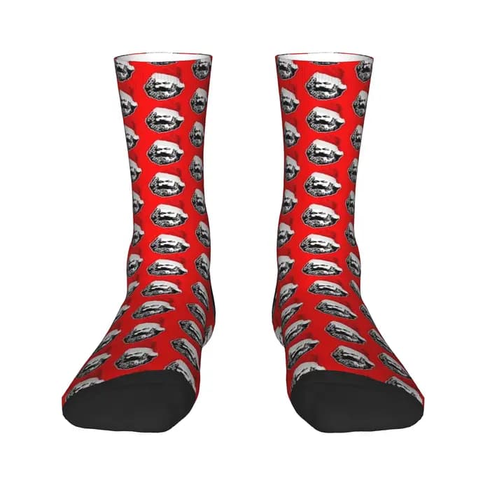 Chaussettes imprimées Santa Karl Marx