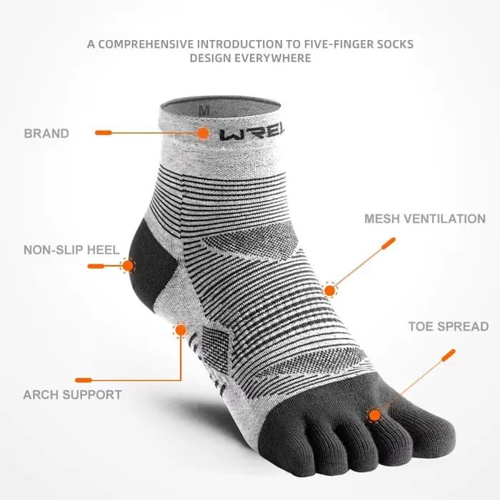 Chaussettes à cinq doigts pour hommes