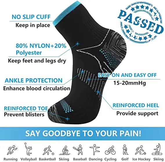 Chaussettes de Compression de pied pour hommes et femmes