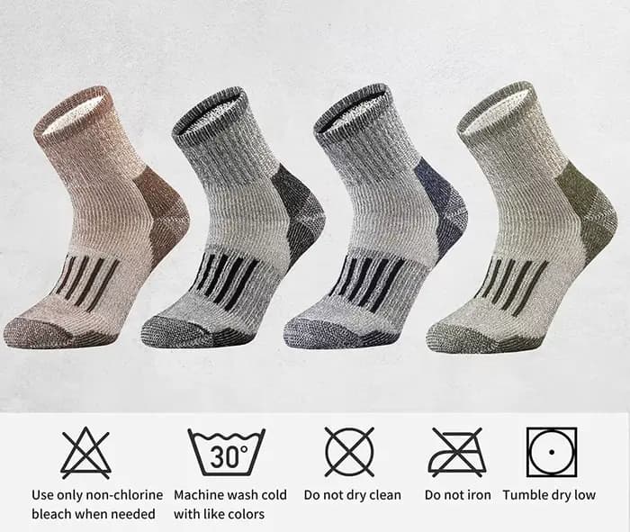 Chaussettes en laine mérinos pour hommes