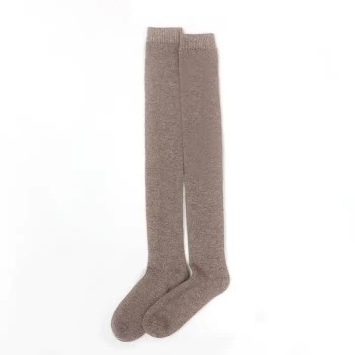 Chaussettes hautes en cachemire pur pour femmes