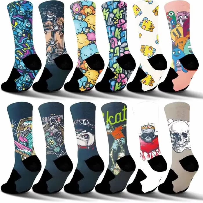 L'indispensable pour les passionnés de cyclisme ! Chaussettes anti-transpiration et durables avec des motifs mignons et originaux pour une tenue plus éblouissante.