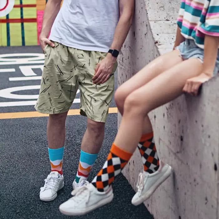 Chaussettes colorées pour hommes