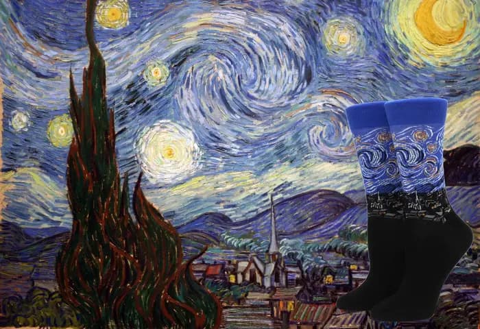 1 paire offre spéciale classique automne hiver rétro femmes personnalité Art Van Gogh murale monde célèbre peinture femme chaussette huile chaussettes